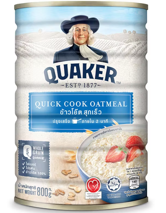 QUAKER QUICK COOK OATMEAL 900G