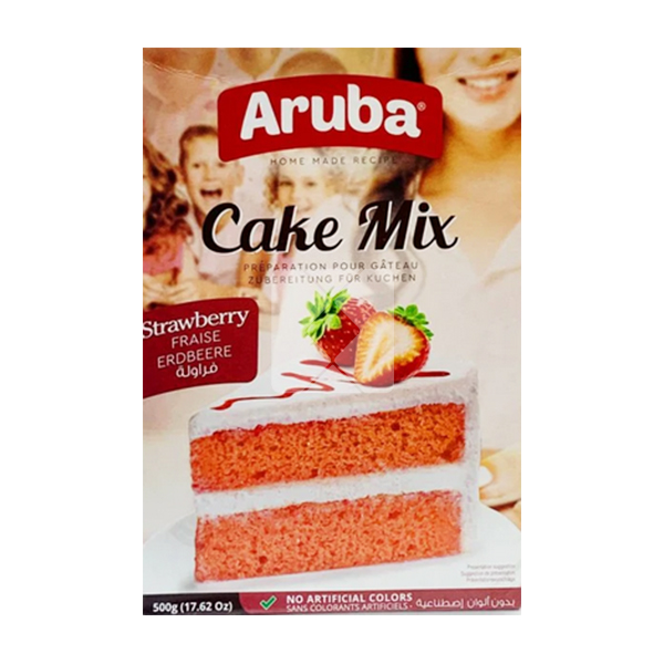 ARUBA CAKE MIX STRAWBERRY 500G 