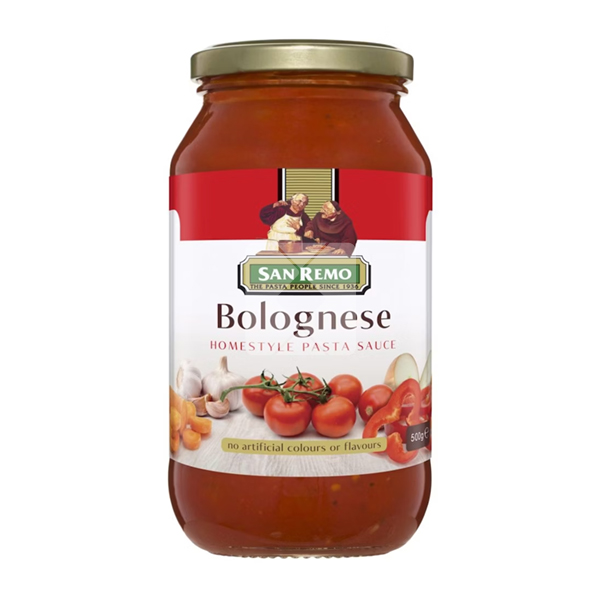 SAN REMO PASTA SAUCE #696 BOLOGNESE 500GM