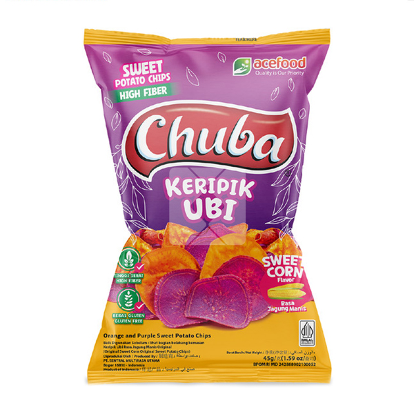 CHUBA UBEE CHIPS SWEET CORN 45G
