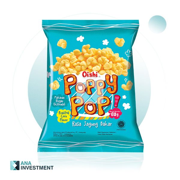 OISHI POPPY POP ROASTED CORN FLAVOR 60G 