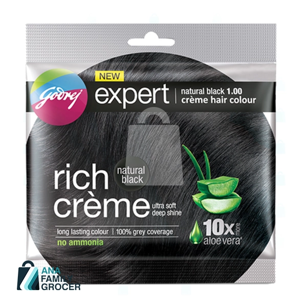 GODREJ EXPERT CREME HAIR COLOR NATURAL BLACK 20G