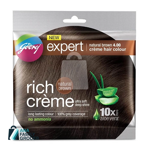 GODREJ EXPERT CREME HAIR COLOR NATURAL BROWN 20G
