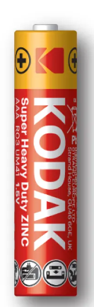 KODAK ZINC SUPER HEAVY DUTY BATTERIES AA 