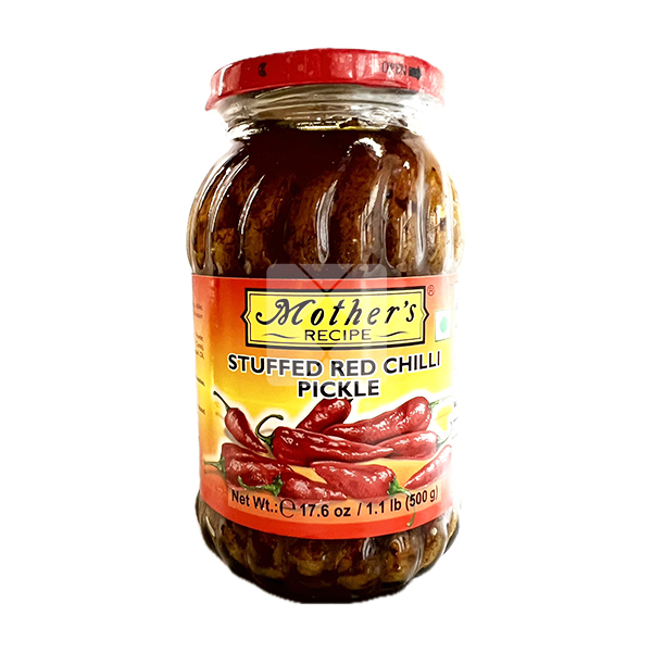 MOTHERS RECIPE STUFFED RED CHILLI PICKLE 500G