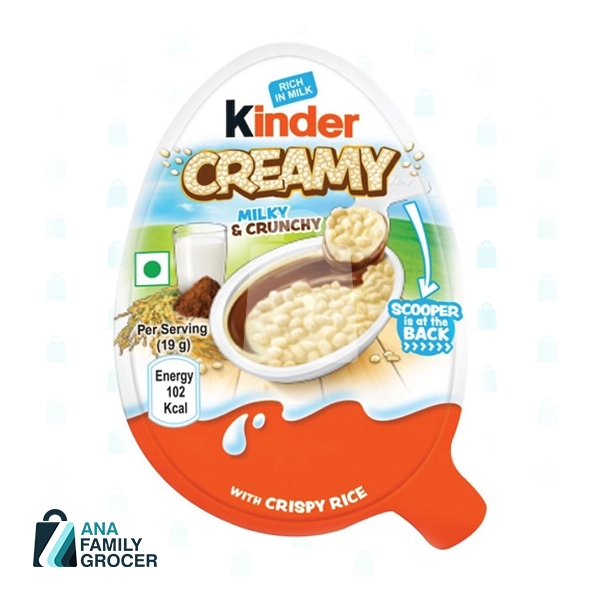 FERRERO KINDER CREAMY MILK & CRUNCHY 19G