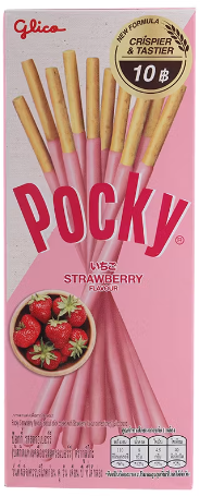 GLICO BISCUITS COATED WITH STRAWBERRY 19G