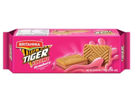 BRITANNIA TIGER KREEMZ STRAWBERRY 75G