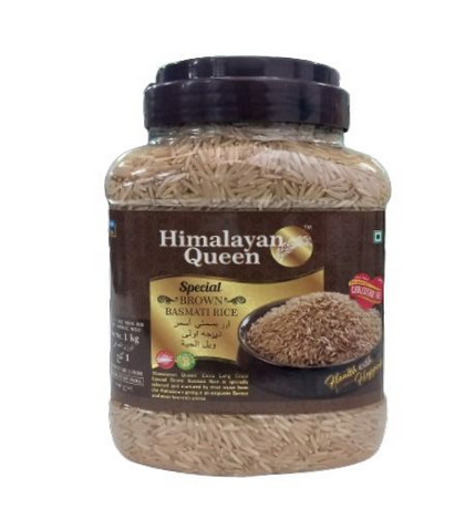 BROWN BASMATHI RICE (HIMALAYAN QUEEN ) 1KG JAR