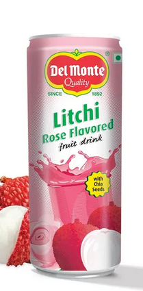 DELMONTE  JUICE LITCHI ROSE FLAVOURED  240ML  