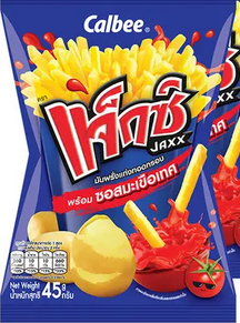 CALBEE JAXX POTATO SNACK WITH KETCHUP SAUCE 45G  