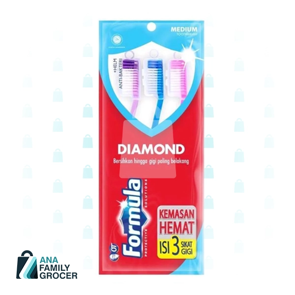 FORMULA TOOTHBRUSH DIAMOND FAMILY PACK MEDIUM - 3 PER PACK