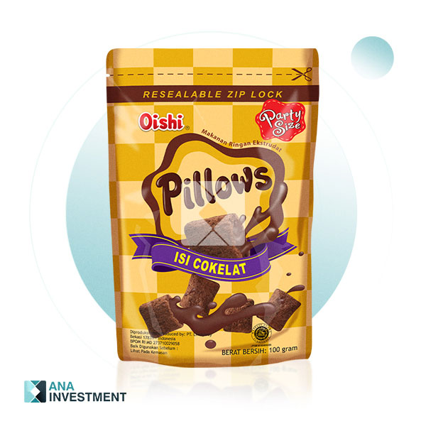 OISHI PILLOWS CHOCOLATE FLAVOR 100G