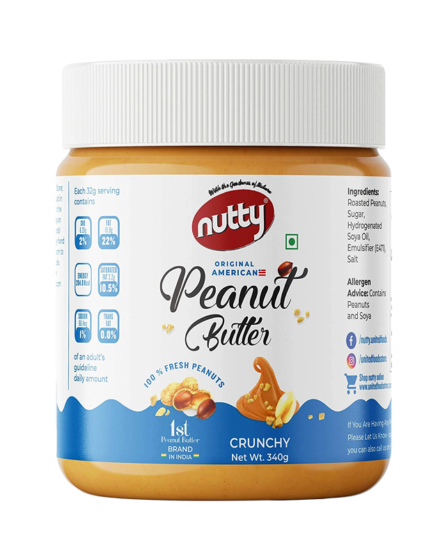 PEANUT BUTTER CRUNCHY NUTTY 340G