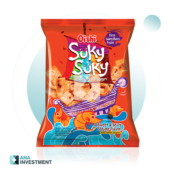 OISHI SUKY SUKY SWEET AND SPICY SHRIMP FLAVOR 60G