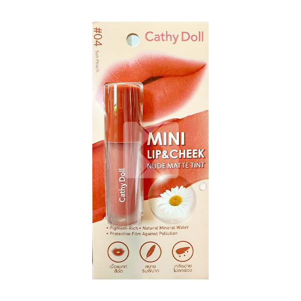 CATHY DOLL MINI LIP & CHEEK NO. 4 SUN PEACH