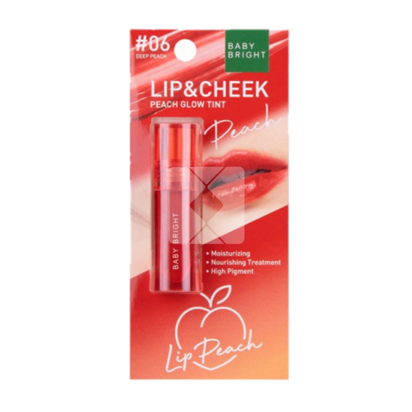 BABY BRIGHT LIP & CHEEK PEACH GLOW NO 6 DEEP PEACH
