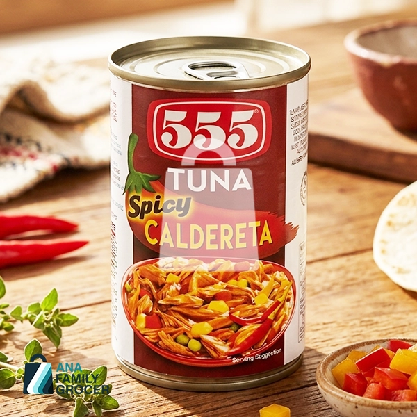 555 TUNA FLAKES SPICY CALDERETA 155G