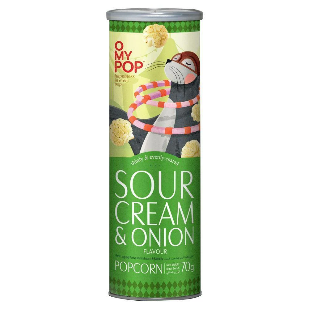 OMYPOP POPCORN SOUR CREAM & ONION 70G