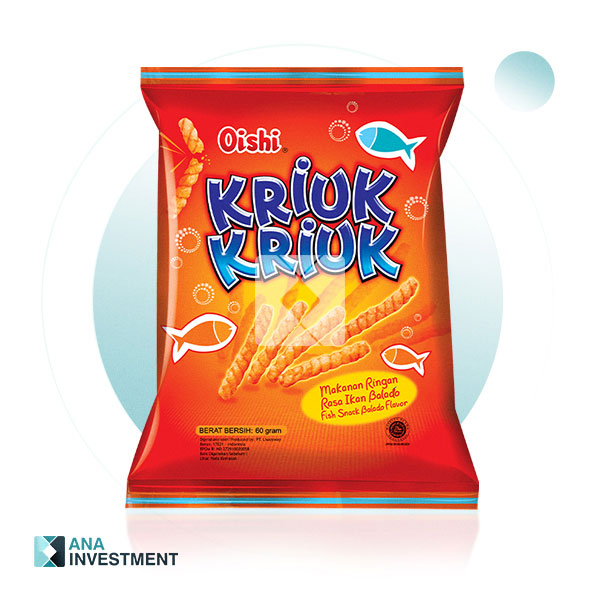 OISHI KRIUK KRIUK FISH SNACK BALADO FLAVOR 60G 