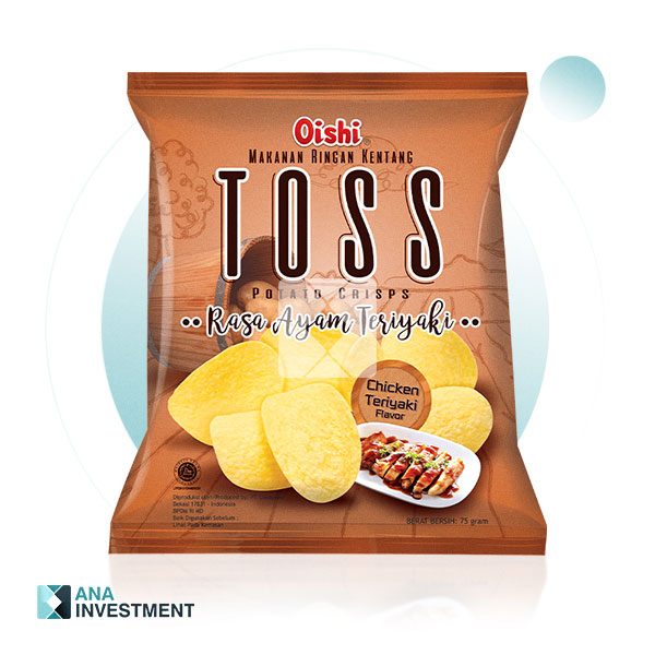 OISHI TOSS POTATO CRISPS CHICKEN TERIYAKI FLAVOR 75G