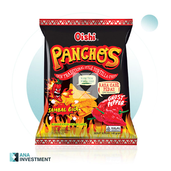 OISHI PANCHOS SPICY CHILI FLAVOR 140G