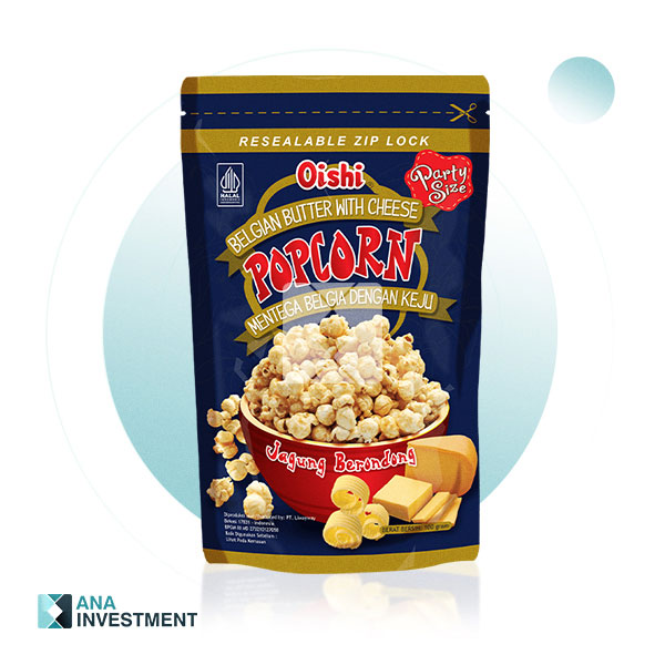 OISHI POPCORN BELGIAN BUTTER WITH CHEESE FLAVOR 100G