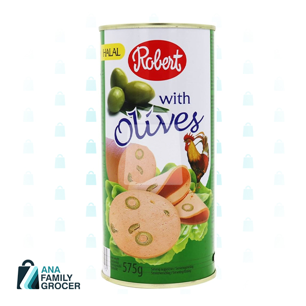 ROBERT CHICKEN LUNCHEON MEAT WITH OLIVES 575G 