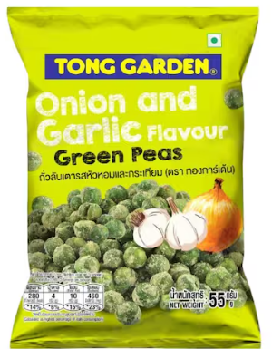 ONION AND GARLIC GREEN PEAS 55G
