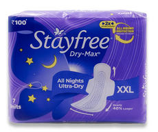 STAYFREE DRYMAX  ALL NIGHTS ULTRA DRY 7PADS 