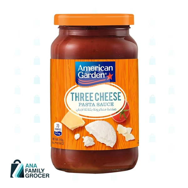 AMERICAN GARDEN THREE CHEESE PASTA SAUCE 397G