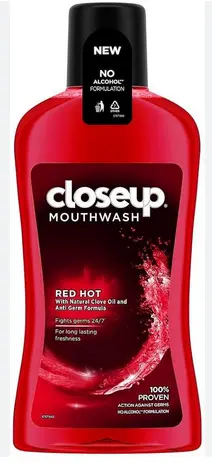 CLOSE UP MOUTH WASH NATURE RED HOT 500ML