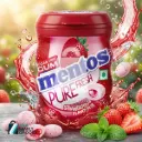 MENTOS PURE FRESH STRAWBERRY CHEWING GUM 19.5G