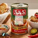 555 FRIED SARDINES HOT & SPICY 155G