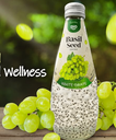 RIO BASILSEED WHITE GRAPES 290ML 