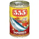 555 SARDINES IN TOMATO SAUCE WITH CHILLI155G 